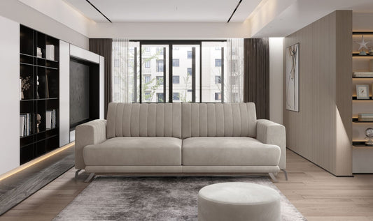 Sleeper Sofa West Nancy 22 | size: Width: 95cm, Height: 90cm, Depth: 250cm | color: Sola | image: 1 | variant: 1017853