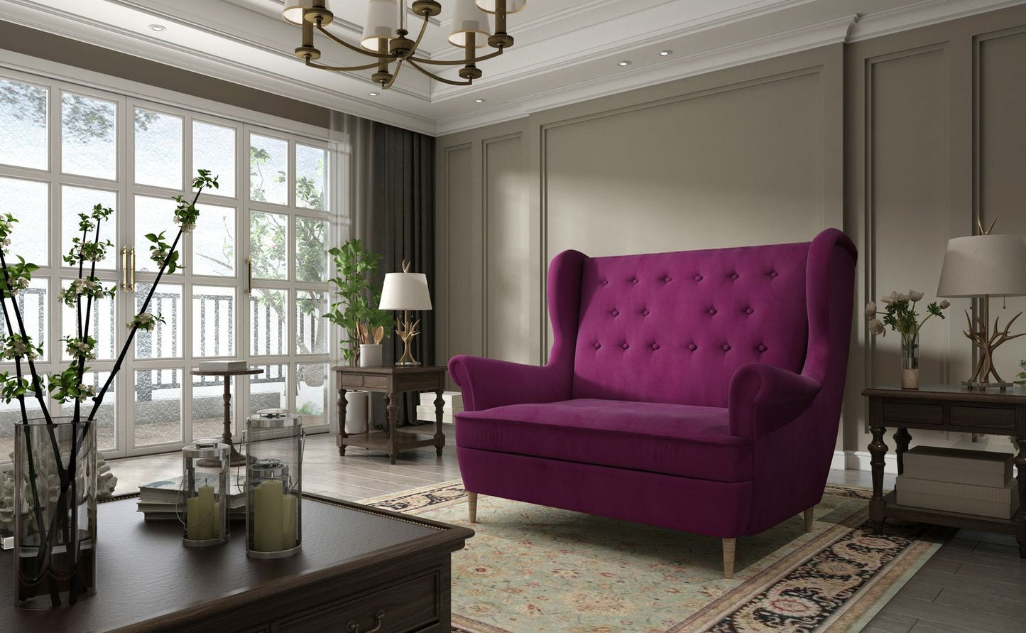 Sofa Aros | size: Width: 90cm, Height: 103cm, Depth: 150cm | color: Mat/Velvet | image: 1 | variant: 1002248