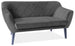 Sofa Karo 2 Velvet | size: Width: 140cm, Height: 76cm, Depth: 54cm | color: Black | image: 1 | variant: 1000588