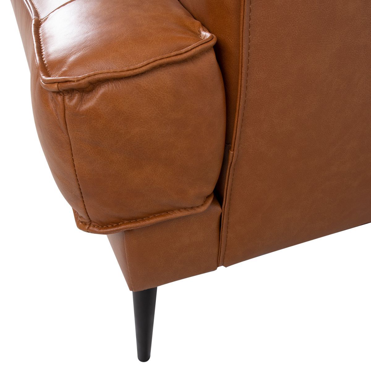 Sofa Leo | size: Width: 136cm, Height: 85cm, Depth: 86cm | color: Brown | image: 5 | variant: 1000193