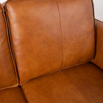 Sofa Leo | size: Width: 136cm, Height: 85cm, Depth: 86cm | color: Brown | image: 6 | variant: 1000193