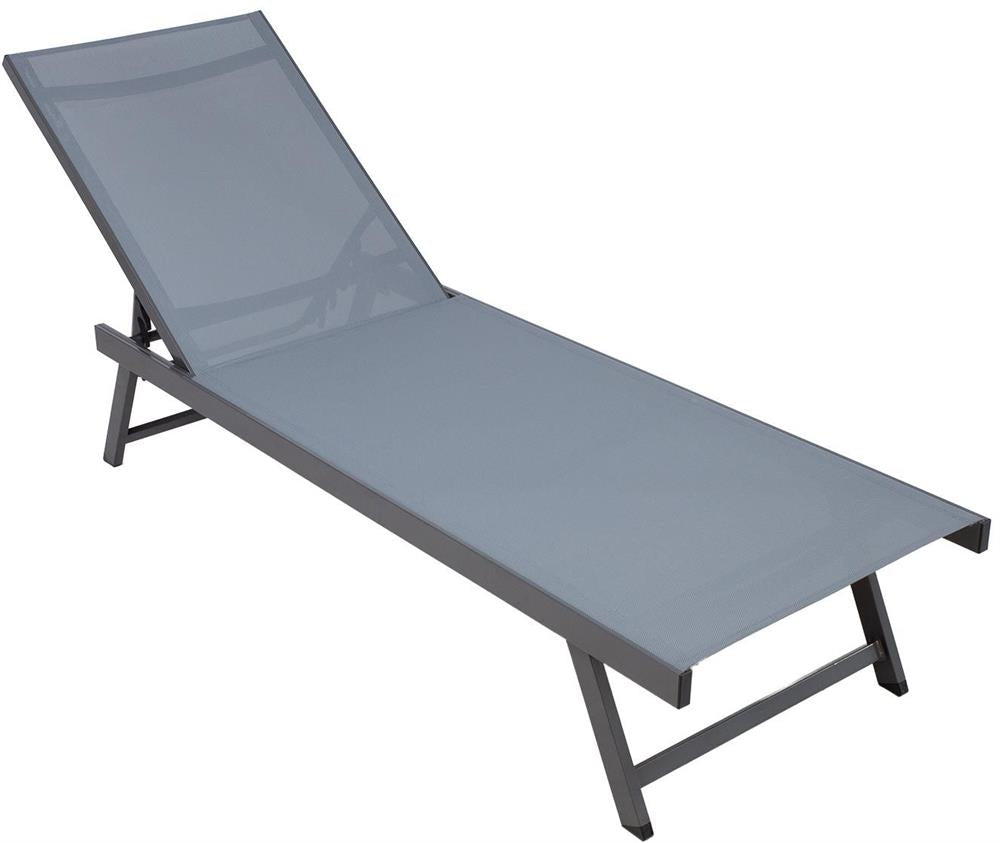 Sun Lounger Ario 1 | size: Length: 190cm, Width: 60cm, Height: 96cm | color: Gray | image: 3 | variant: 1017726