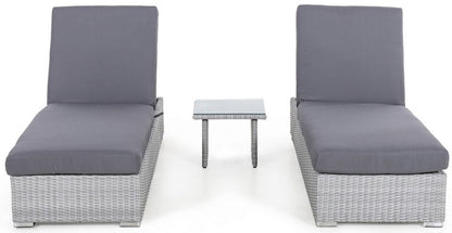 Sun Lounger Ascot | size: Length: 195cm, Width: 69cm, Height: 90cm | color: Gray | image: 2 | variant: 1012234