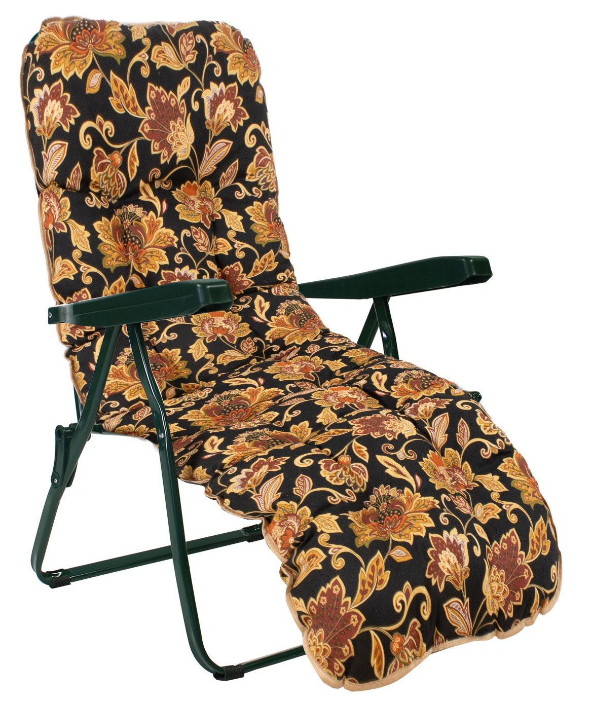 Sun Lounger Baden-baden 2 | size: Length: 165cm, Width: 57cm, Height: 100cm | color: Black/Orange | image: 0 | variant: 1002839