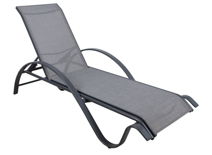 Sun Lounger Boston 2 | size: Length: 194cm, Width: 67cm, Height: 95cm | color: Gray | image: 0 | variant: 1017785