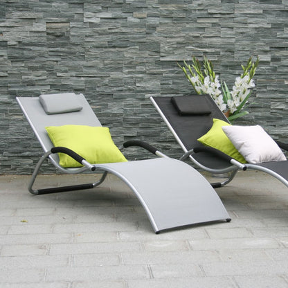 Sun Lounger Brigo | size: Length: 177cm, Width: 65cm, Height: 73cm | color: Gray | image: 2 | variant: 1002847