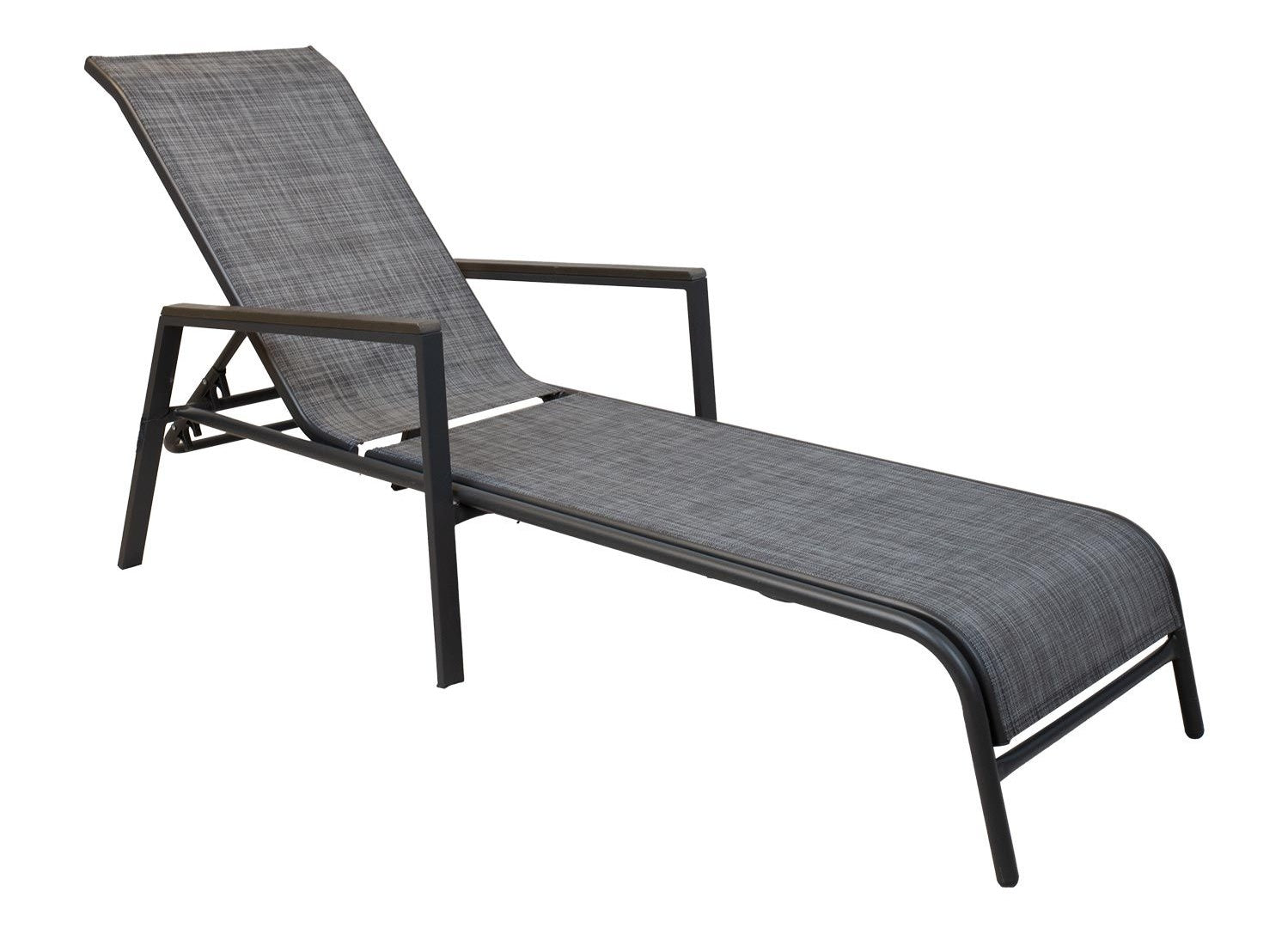 Sun Lounger Delgado | size: Length: 195cm, Width: 63.5cm, Height: 96cm | color: Gray | image: 0 | variant: 1017784