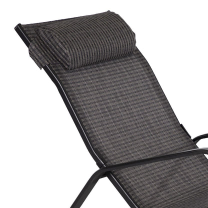Sun Lounger East Bridlington | size: Length: 128cm, Width: 70cm, Height: 85cm | color: Gray | image: 2 | variant: 1004857