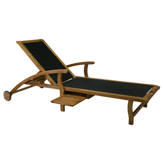 Sun Lounger East Llandudno | size: Length: 200cm, Width: 75.5cm, Height: 95cm | color: Brown/Black | image: 1 | variant: 1004864