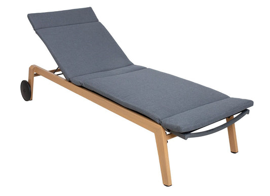 Sun Lounger East Nancy | size: Length: 199.5cm, Width: 79cm, Height: 102cm | color: Gray | image: 0 | variant: 1006457