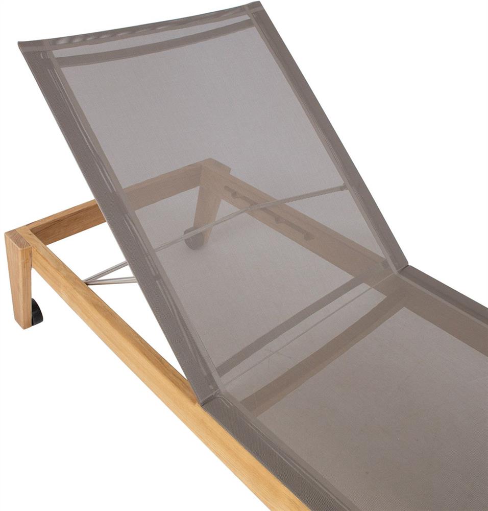 Sun Lounger East St Davids | size: Length: 210cm, Width: 72cm, Height: 36.5cm | color: Brown/Grey | image: 4 | variant: 1006401