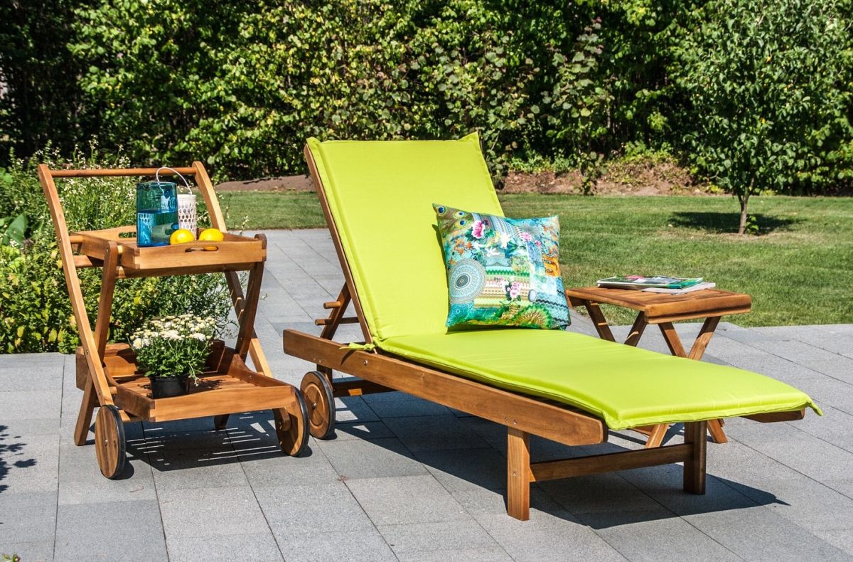 Sun Lounger Finlay | size: Length: 193cm, Width: 60cm, Height: 30cm | color: Natural | image: 1 | variant: 1011652