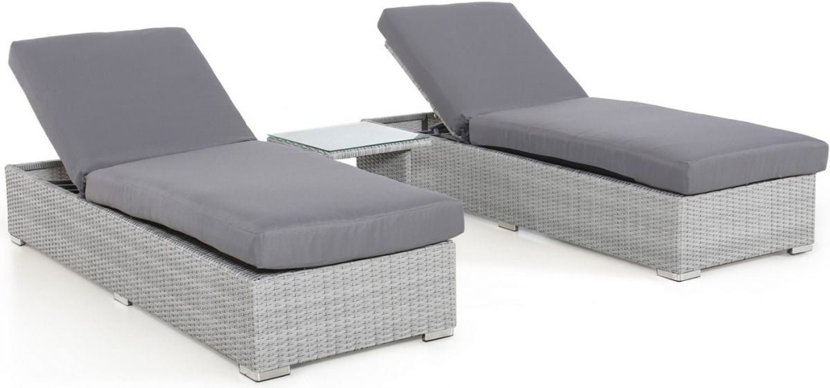Sun Lounger Kirkwall | size: Length: 195cm, Width: 69cm, Height: 90cm | color: Gray | image: 1 | variant: 1005608