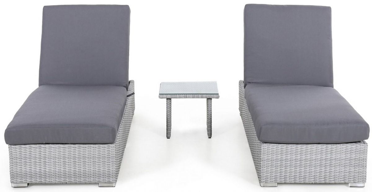 Sun Lounger Kirkwall | size: Length: 195cm, Width: 69cm, Height: 90cm | color: Gray | image: 2 | variant: 1005608
