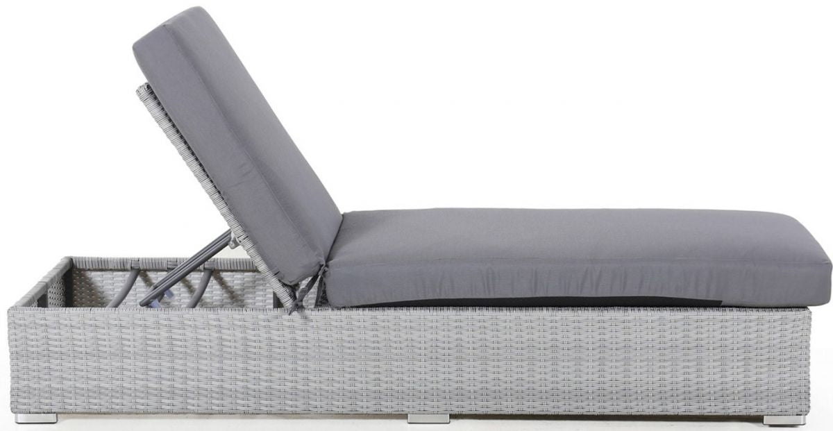 Sun Lounger Kirkwall | size: Length: 195cm, Width: 69cm, Height: 90cm | color: Gray | image: 3 | variant: 1005608
