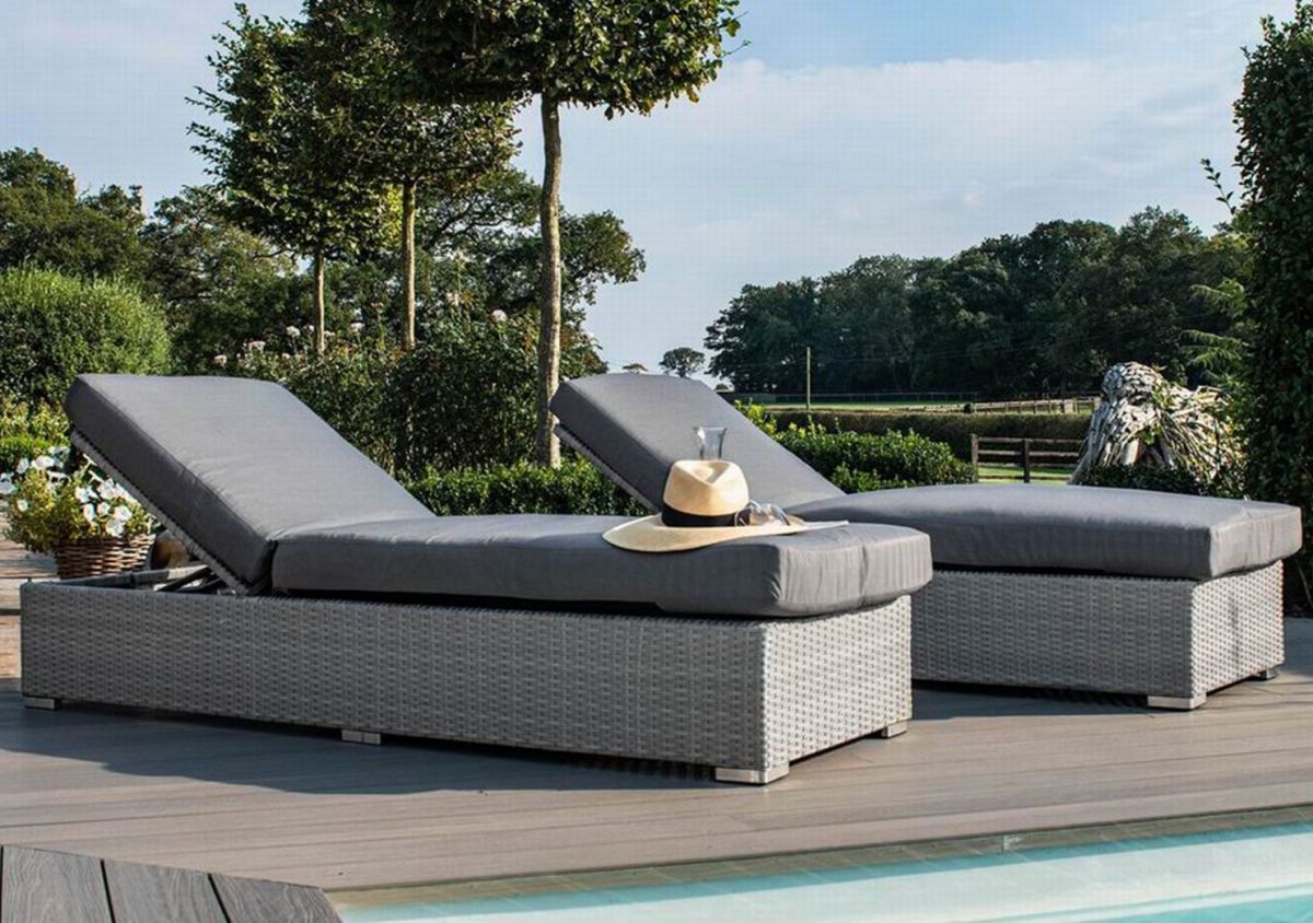 Sun Lounger Kirkwall | size: Length: 195cm, Width: 69cm, Height: 90cm | color: Gray | image: 4 | variant: 1005608