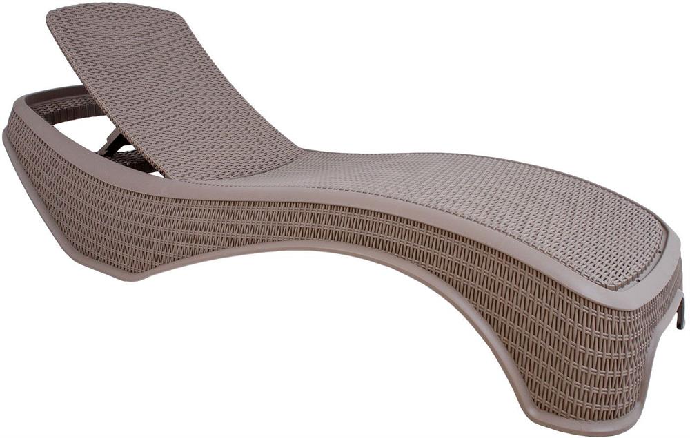 Sun Lounger Newport | size: Length: 199cm, Width: 75.5cm, Height: 43.5cm | color: Gray | image: 1 | variant: 1017724