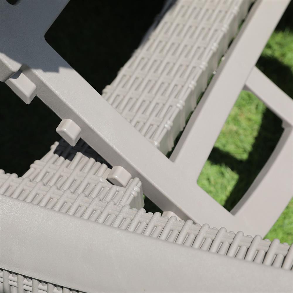 Sun Lounger Newport | size: Length: 199cm, Width: 75.5cm, Height: 43.5cm | color: Gray | image: 4 | variant: 1017724