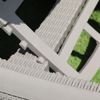 Sun Lounger Newport | size: Length: 199cm, Width: 75.5cm, Height: 43.5cm | color: Gray | image: 4 | variant: 1017724