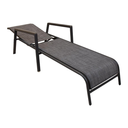 Sun Lounger Padua | size: Length: 195cm, Width: 63.5cm, Height: 96cm | color: Gray | image: 1 | variant: 1006455