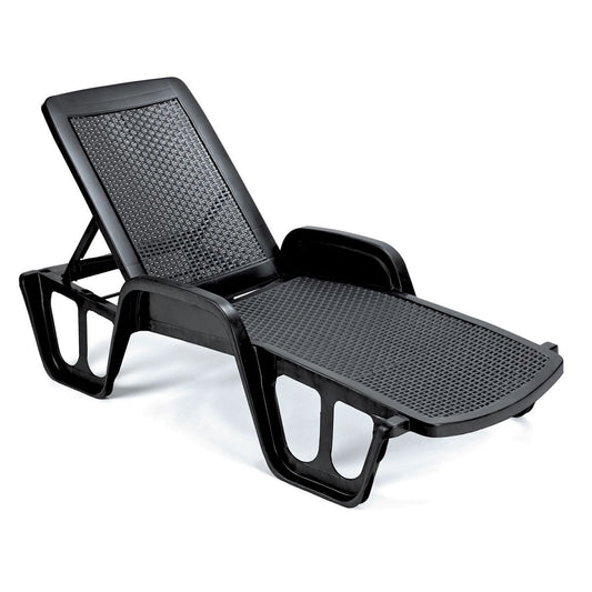 Sun Lounger Pool | size: Length: 192cm, Width: 71cm, Height: 45cm | color: Black | image: 1 | variant: 1010606