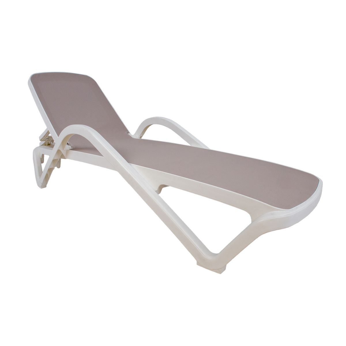Sun Lounger Resort | size: Length: 197cm, Width: 71.3cm, Height: 45.5cm | color: Beige | image: 1 | variant: 1011857