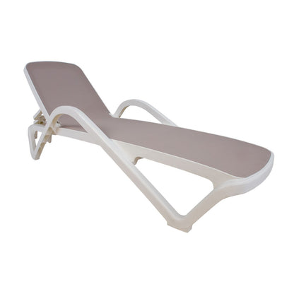 Sun Lounger Resort | size: Length: 197cm, Width: 71.3cm, Height: 45.5cm | color: Beige | image: 1 | variant: 1011857