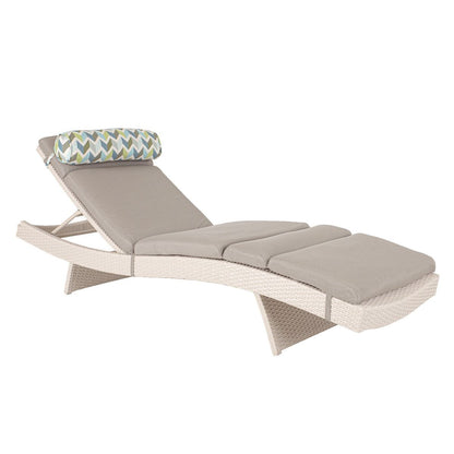 Sun Lounger Stella | size: Length: 200cm, Width: 65.5cm, Height: 33cm | color: White | image: 1 | variant: 1002860