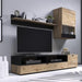 TV Table Aspen | size: Length: 39cm, Width: 175cm, Height: 180cm | color: Black | image: 1 | variant: 1003112