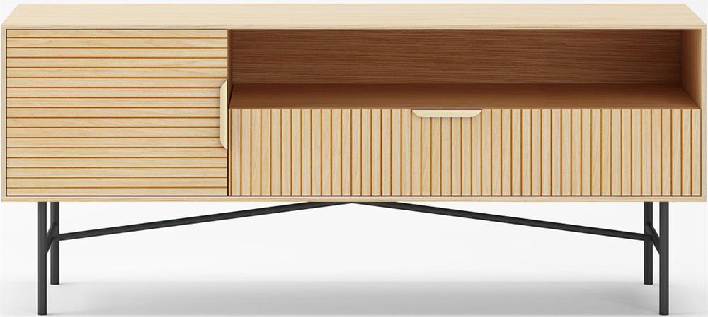 TV Table Bassel | size: Length: 40cm, Width: 120cm, Height: 50cm | color: Oak | image: 2 | variant: 1017039