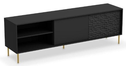 TV Table Bullet | size: Length: 41cm, Width: 180cm, Height: 58cm | color: Black | image: 1 | variant: 1012956