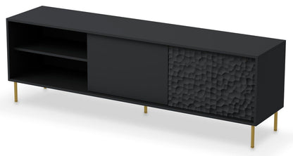 TV Table Bullet | size: Length: 41cm, Width: 180cm, Height: 58cm | color: Black | image: 2 | variant: 1012956