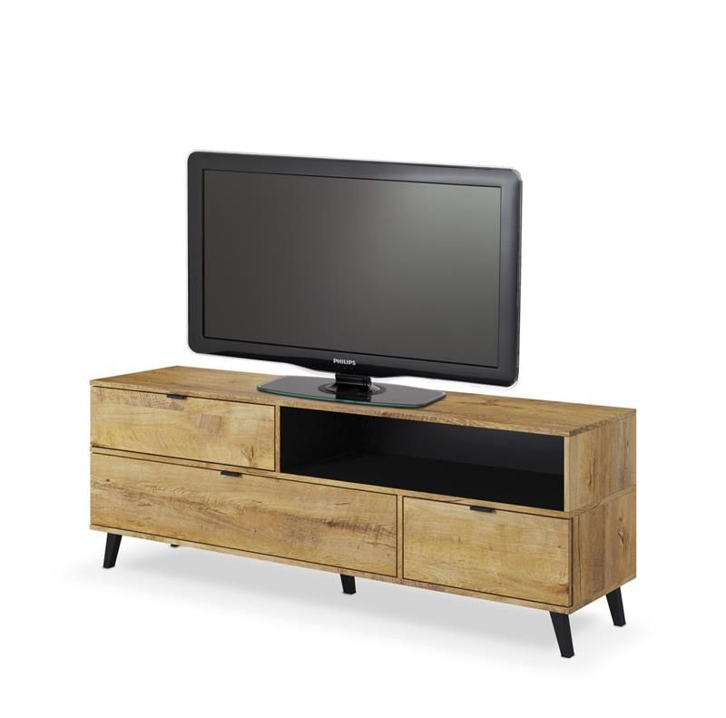 TV Table East Charleston | size: Length: 40cm, Width: 160cm, Height: 55cm | color: Oak | image: 2 | variant: 1006718