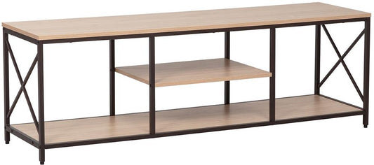 TV Table East Folkestone | size: Length: 40cm, Width: 140cm, Height: 46.5cm | color: Black/Oak | image: 1 | variant: 1006373