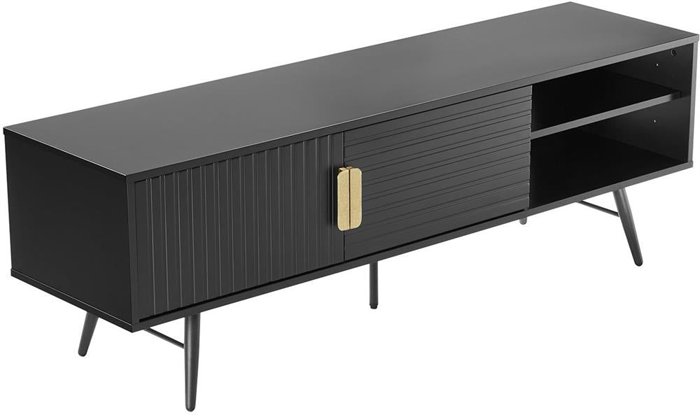 TV Table East Vatican | size: Length: 40cm, Width: 150cm, Height: 50cm | color: Black | image: 2 | variant: 1006171