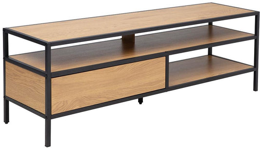 TV Table East Viljandi | size: Length: 33cm, Width: 120cm, Height: 40cm | color: Black/Oak | image: 1 | variant: 1005951
