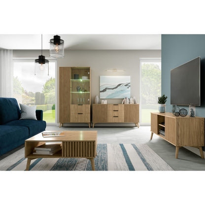 TV Table Entsian | size: Length: 52cm, Width: 40cm, Height: 150cm | color: Oak | image: 4 | variant: 1017071