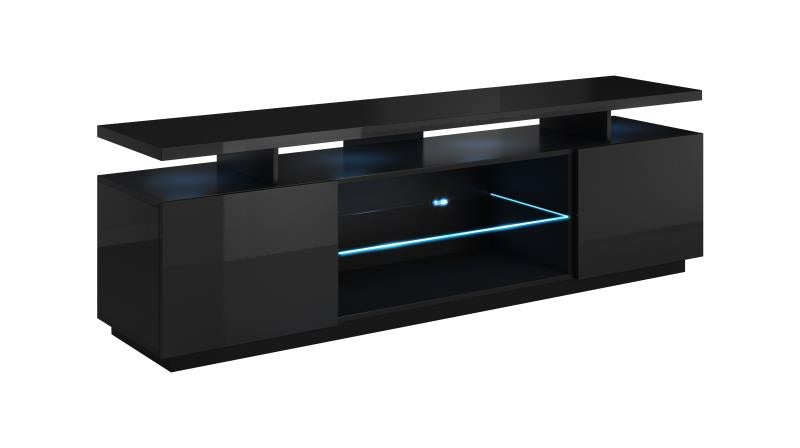 TV Table Eva | size: Length: 40cm, Width: 180cm, Height: 56cm | color: Black | image: 0 | variant: 1006208