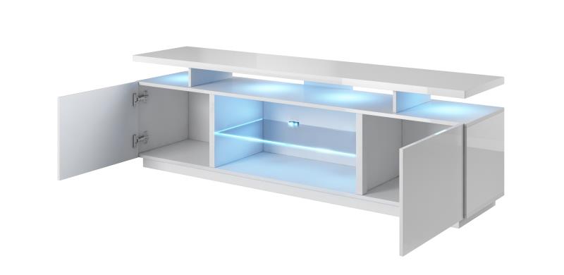 TV Table Eva | size: Length: 40cm, Width: 180cm, Height: 56cm | color: White | image: 2 | variant: 1006207
