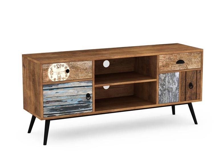 TV Table Mezo | size: Length: 39cm, Width: 120cm, Height: 60cm | color: Brown | image: 1 | variant: 1011050