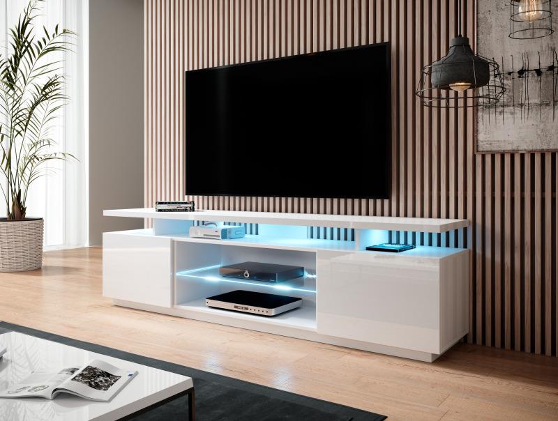 TV Table Orebro | size: Length: 40cm, Width: 180cm, Height: 56cm | color: White | image: 1 | variant: 1003124