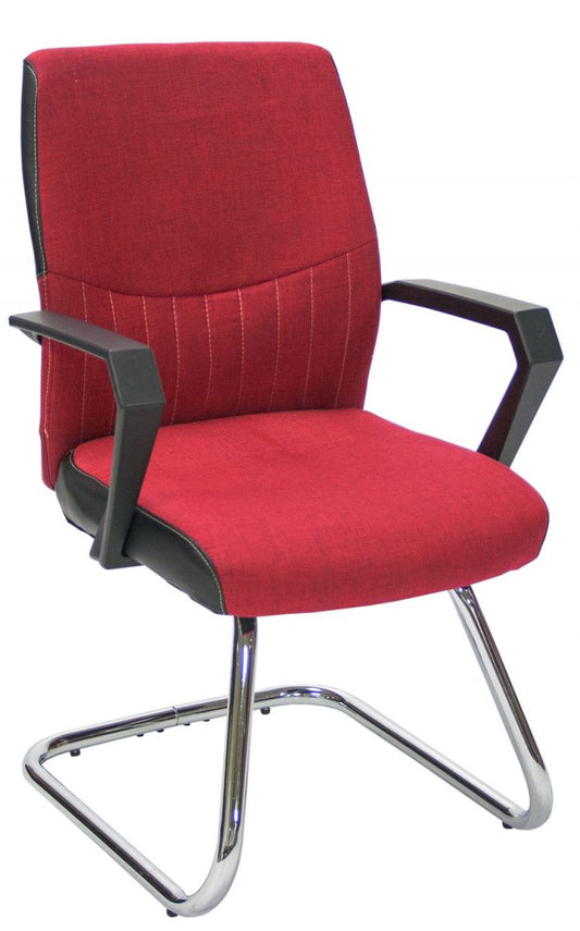 Visitor's Chair Angelo | size: Width: 58cm, Height: 90cm, Depth: 57cm | color: Red | image: 0 | variant: 1012515