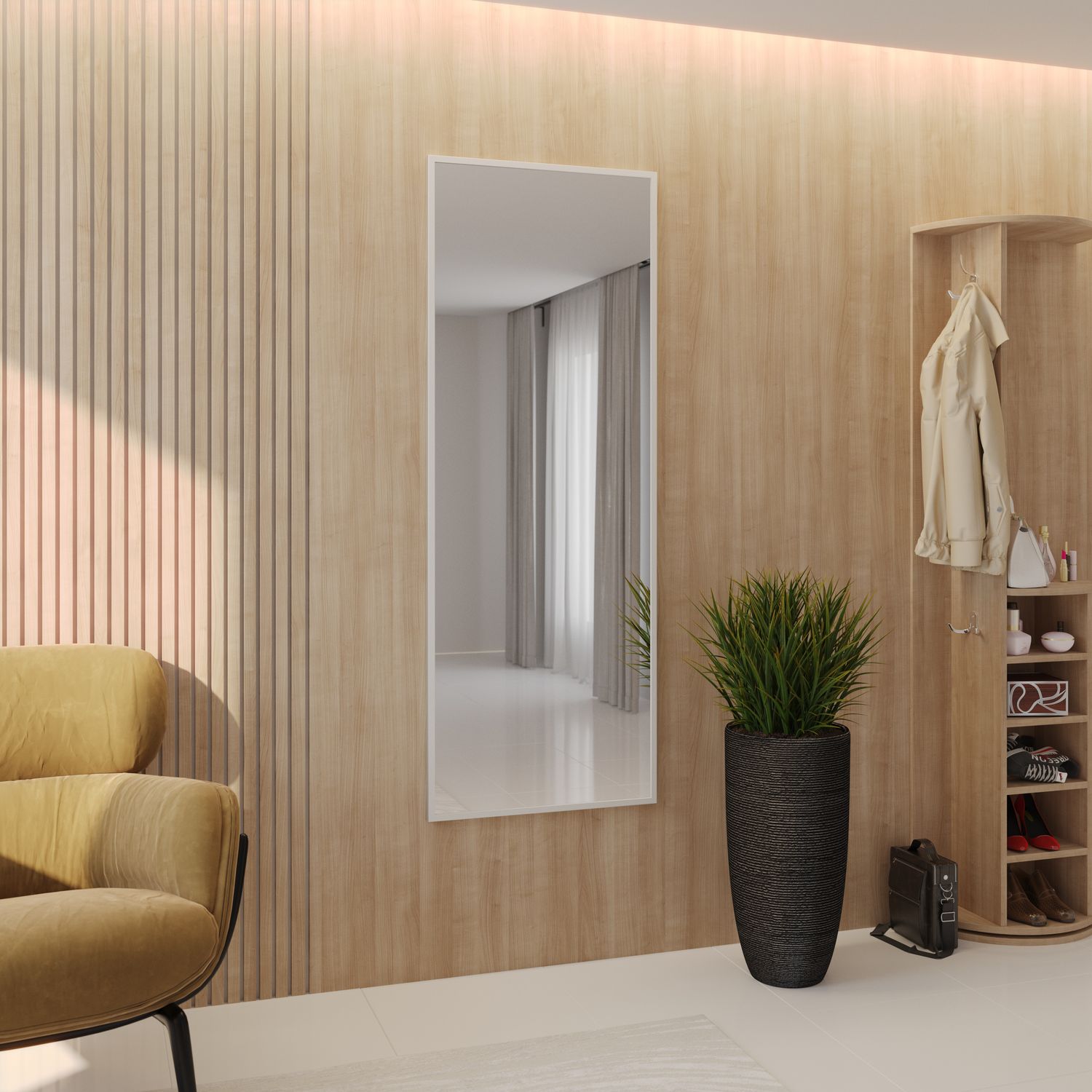 Wall Mirror Aruba | color: White | image: 1 | variant: 1001684