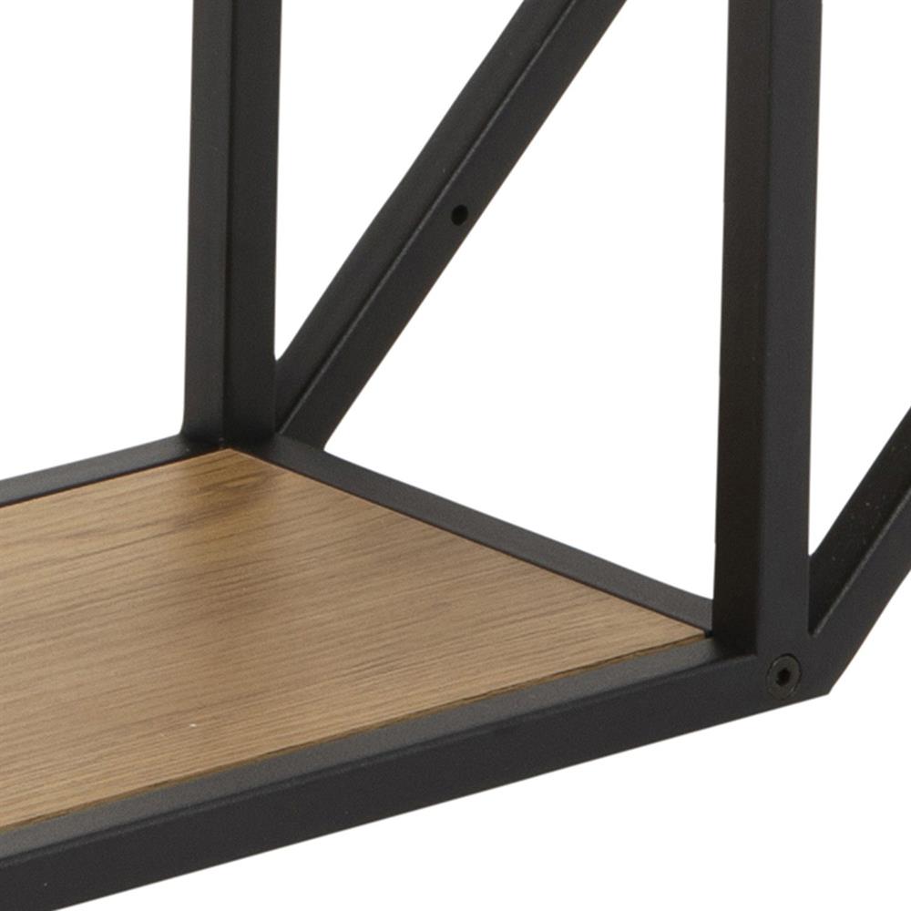 Wall Shelf Aberystwyth | size: Width: 77cm, Height: 77cm, Depth: 20cm | color: Black/Oak | image: 4 | variant: 1006099
