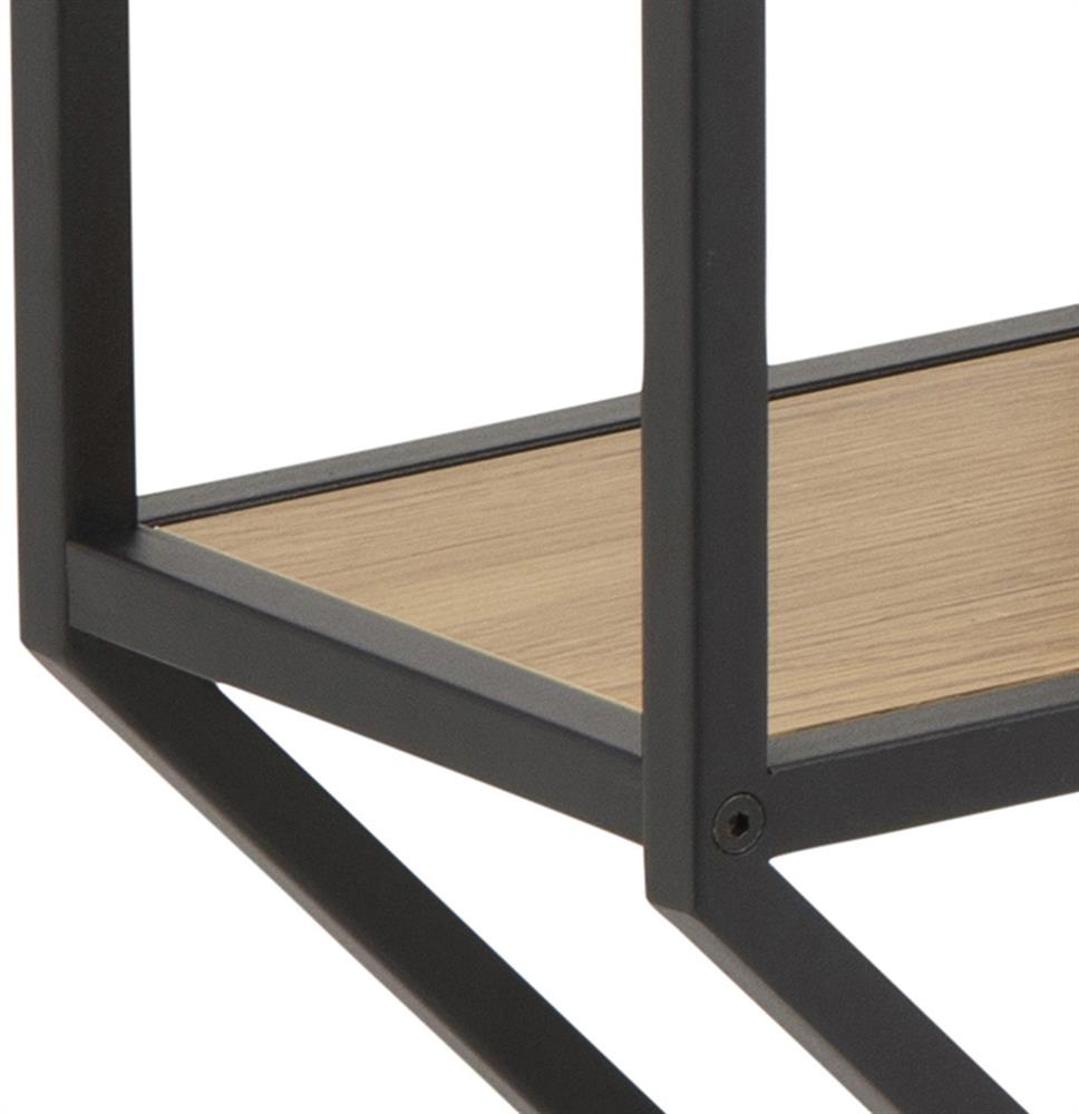 Wall Shelf Aberystwyth | size: Width: 77cm, Height: 77cm, Depth: 20cm | color: Black/Oak | image: 5 | variant: 1006099