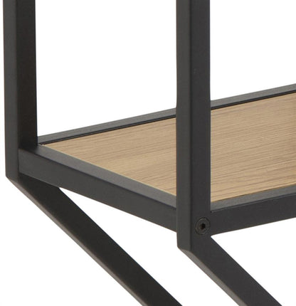 Wall Shelf Aberystwyth | size: Width: 77cm, Height: 77cm, Depth: 20cm | color: Black/Oak | image: 5 | variant: 1006099