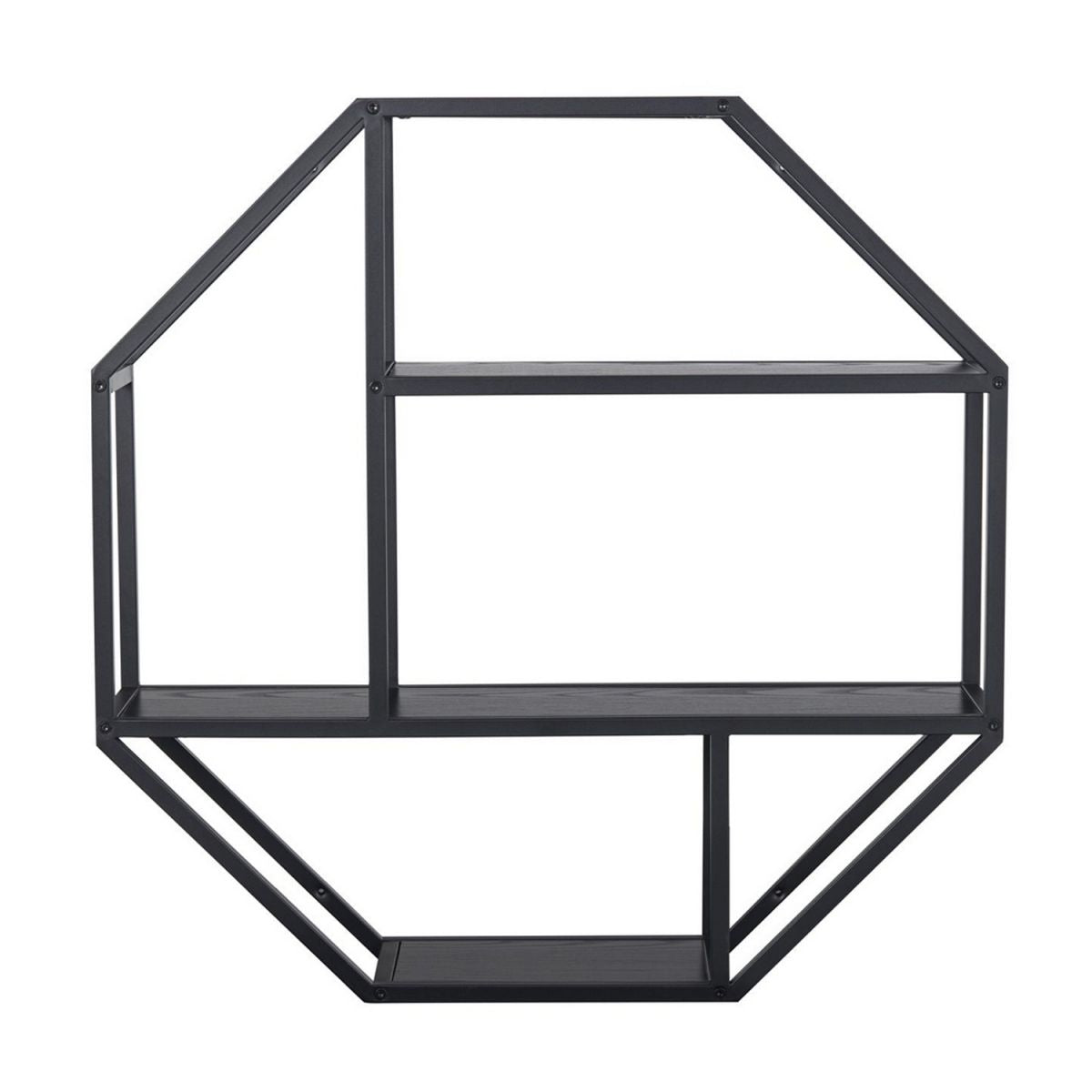 Wall Shelf Aberystwyth | size: Width: 77cm, Height: 77cm, Depth: 22cm | color: Black | image: 0 | variant: 1005211