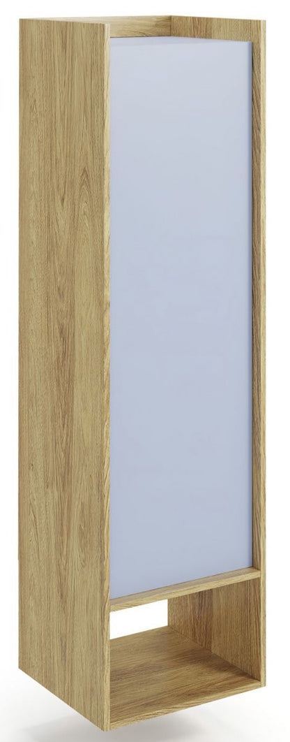 Wall Shelf Espoo | size: Width: 50cm, Height: 179cm, Depth: 41cm | color: Oak/Blue | image: 1 | variant: 1002047