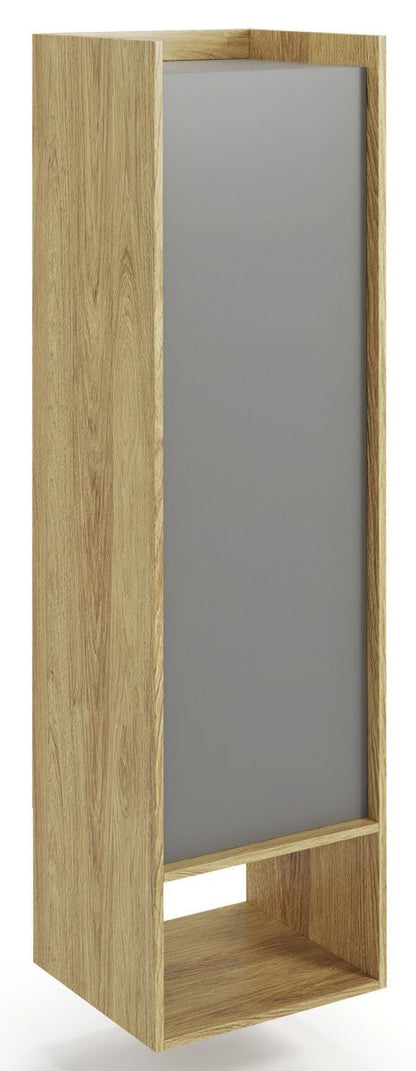 Wall Shelf Espoo | size: Width: 50cm, Height: 179cm, Depth: 41cm | color: Oak/Grey | image: 1 | variant: 1002048