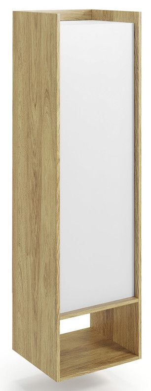 Wall Shelf Espoo | size: Width: 50cm, Height: 179cm, Depth: 41cm | color: White/Oak | image: 1 | variant: 1002045